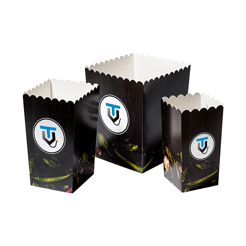 Custom Black Popcorn Boxes