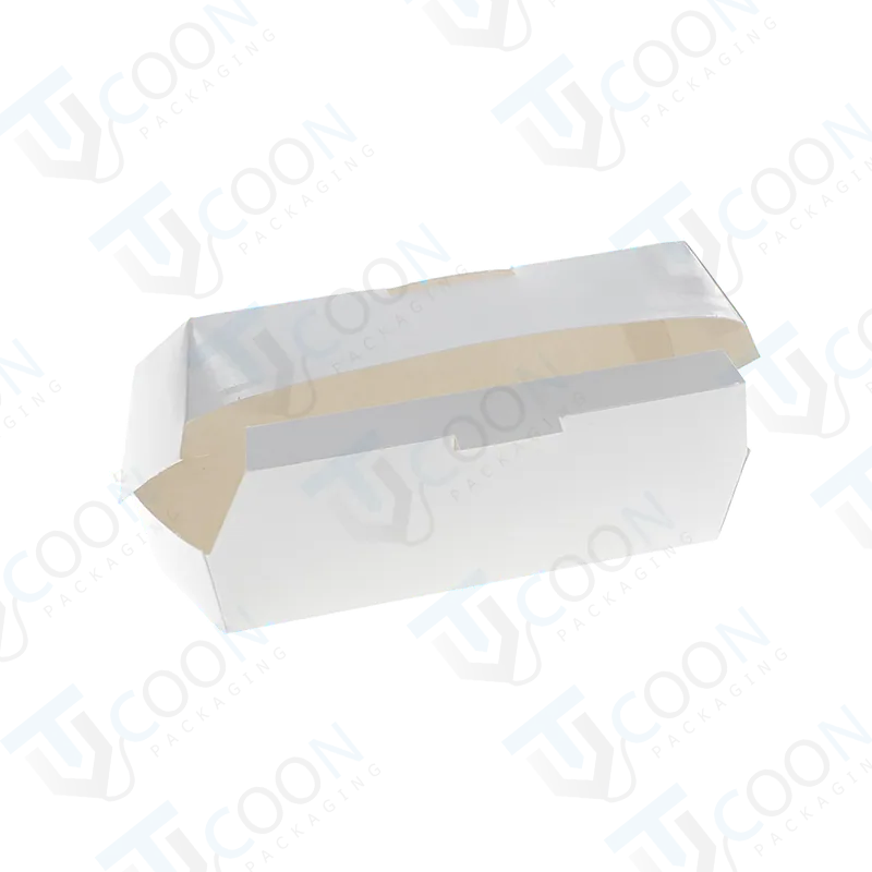 6.15 x 2.12 Hot Dog Paperboard Hinged Lid