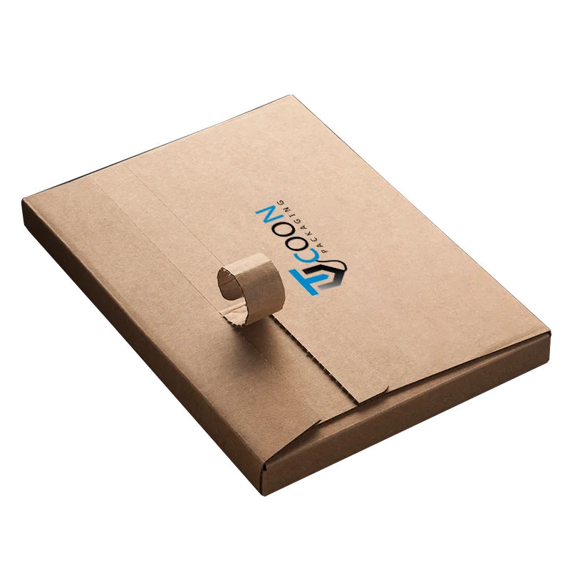 Custom corrugated packaging box with tear strip