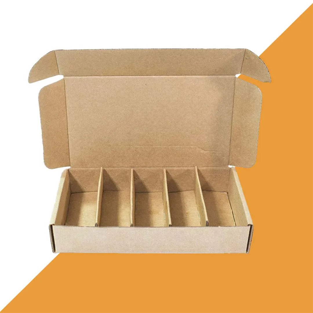 cardboard boxes with dividers