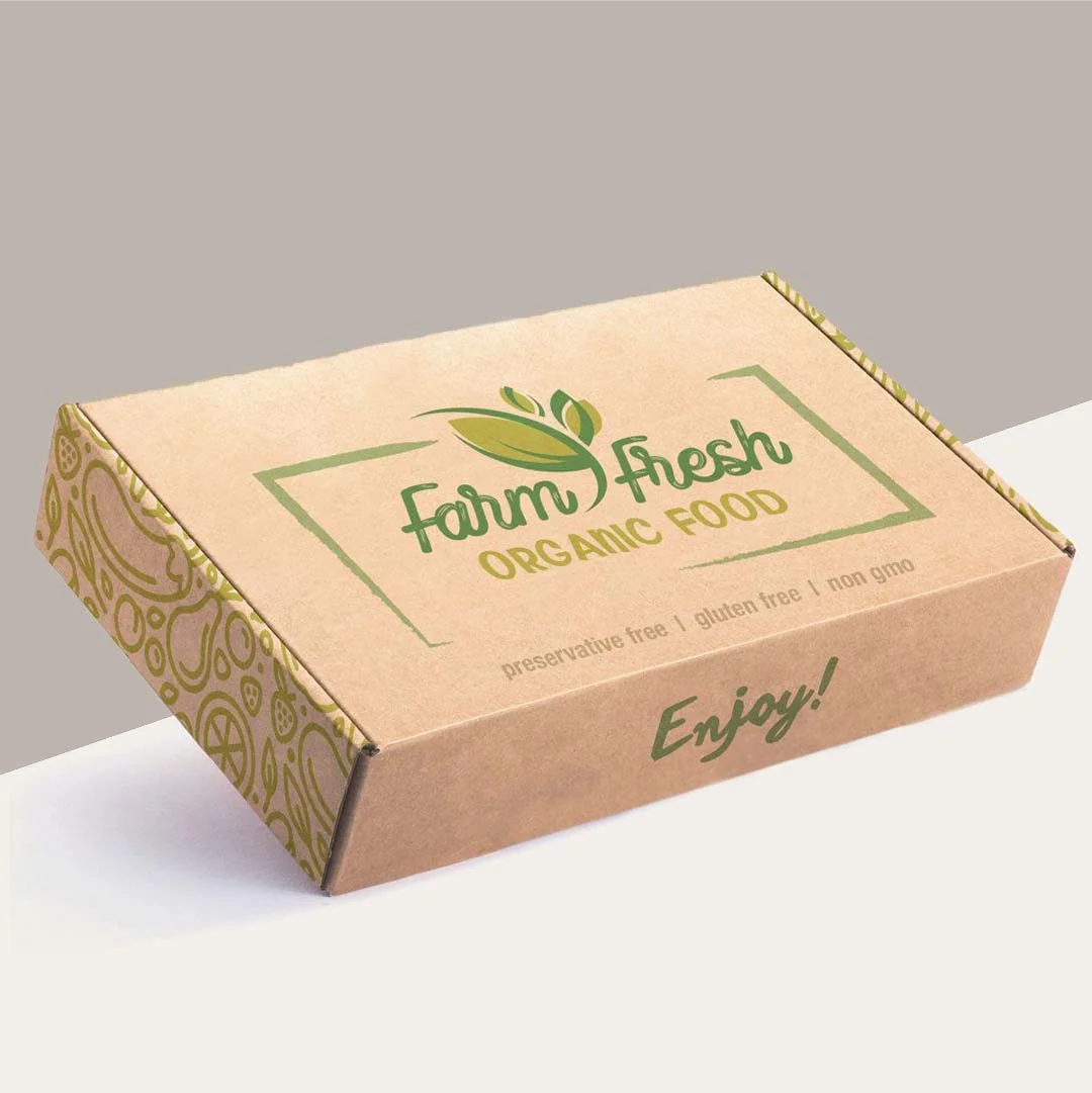 brown cardboard food boxes