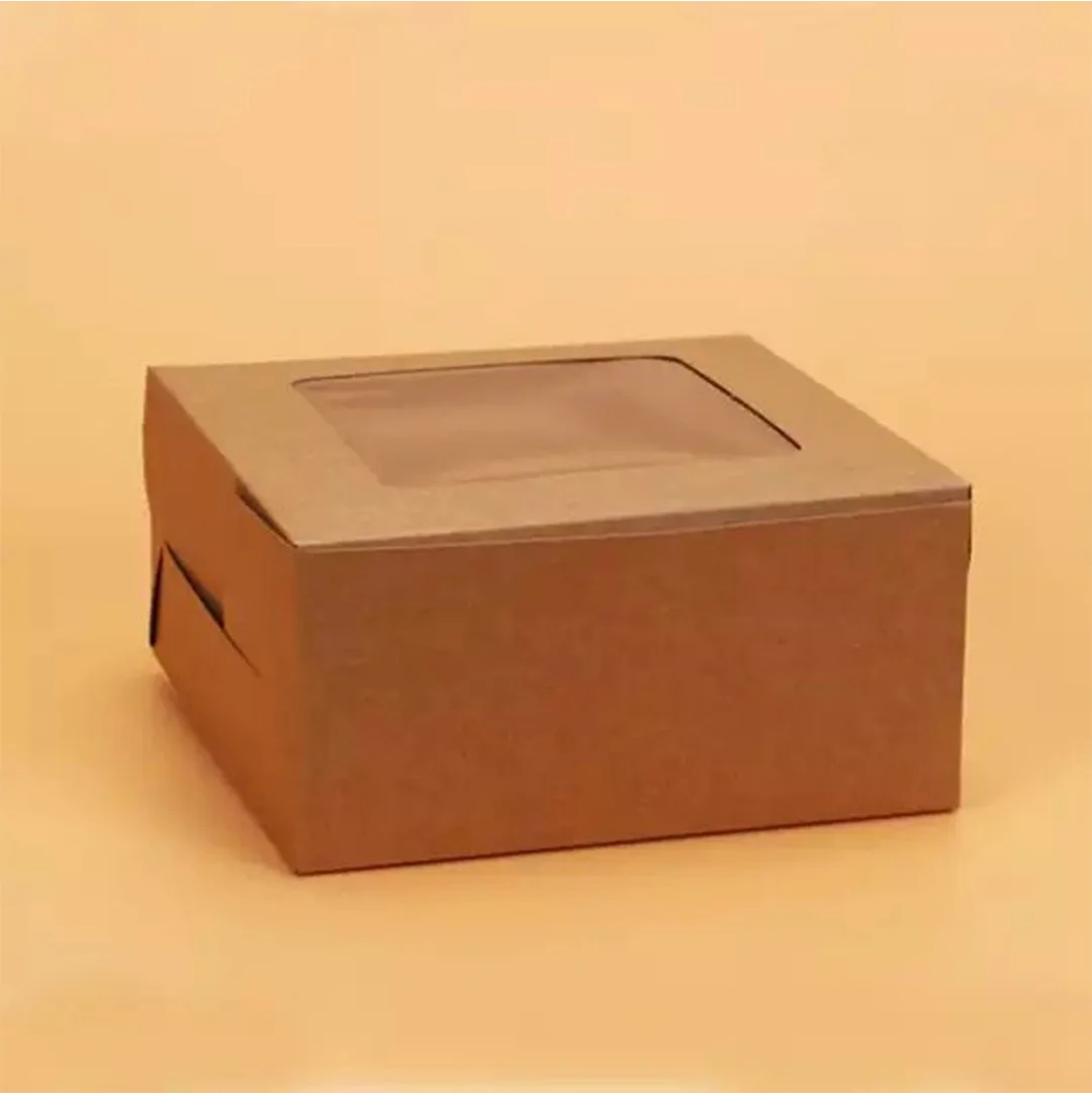 brown kraft cake boxes