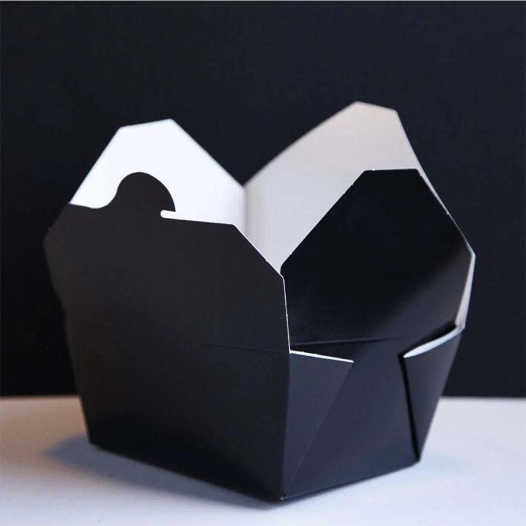 custom black cardboard food packaging
