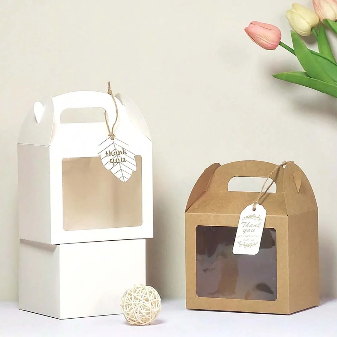 kraft paper bags with clear window