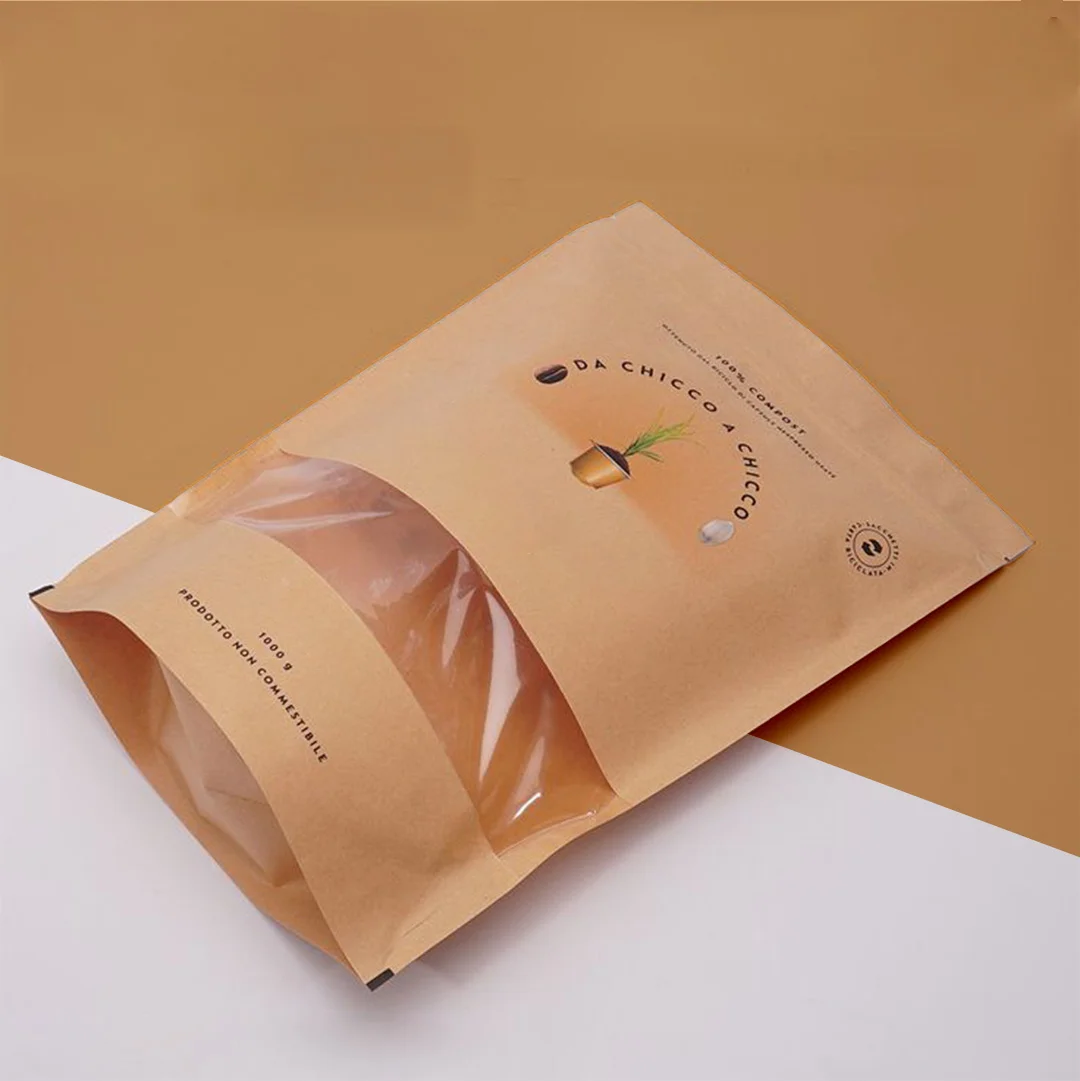 kraft paper ziplock bags wholesale