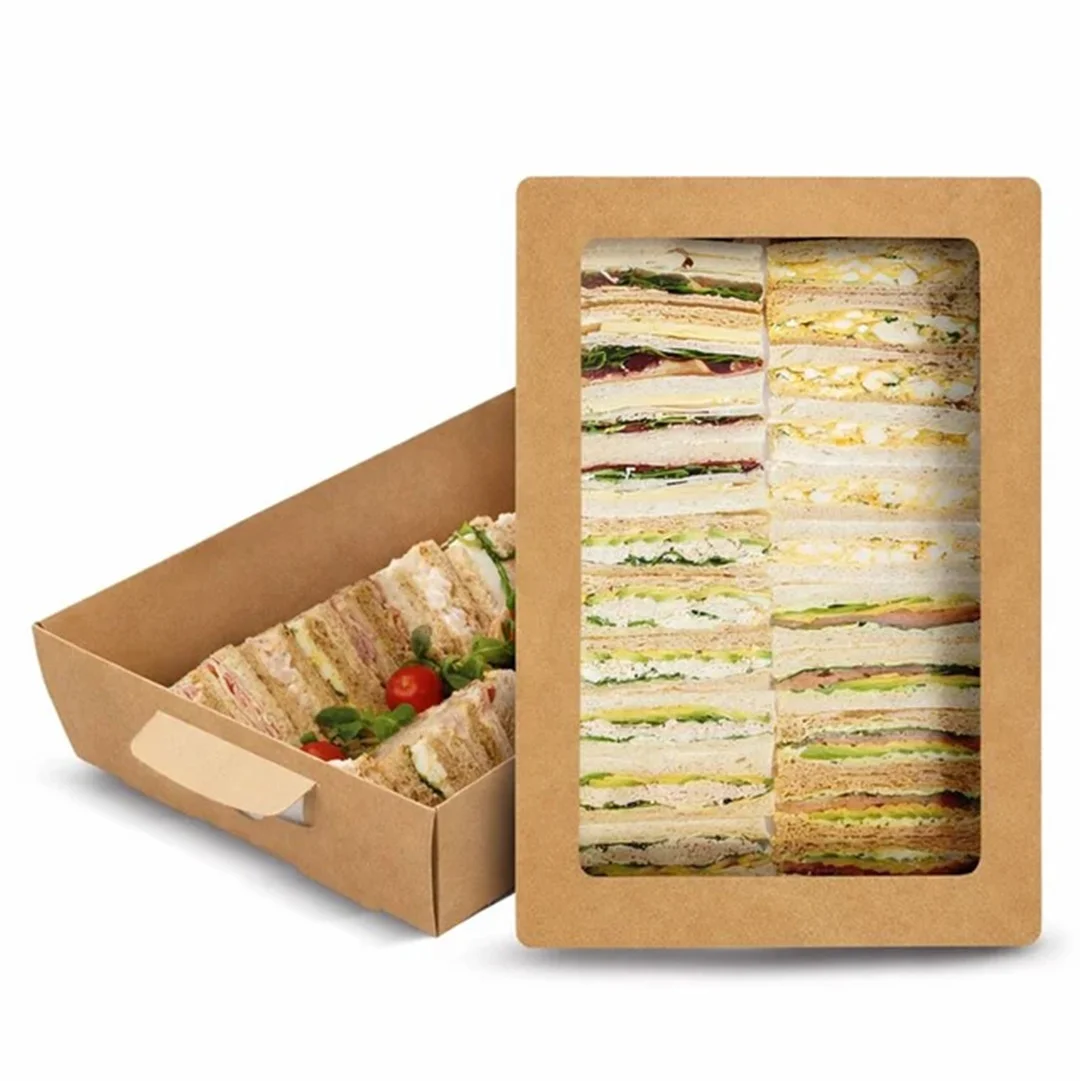 kraft platter box with window