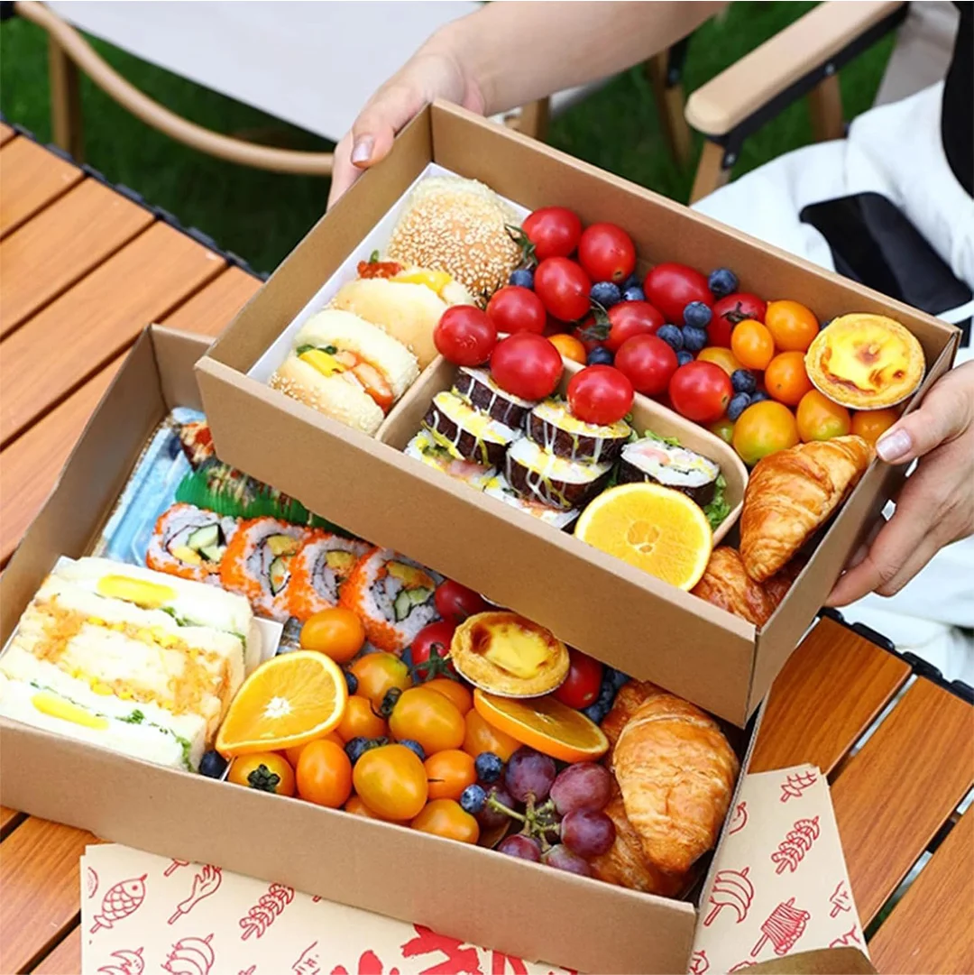 kraft platter boxes with window