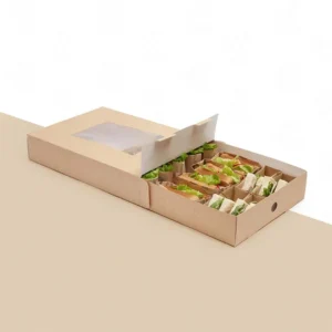 large kraft window platter boxes uk