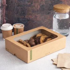 medium kraft window platter boxes