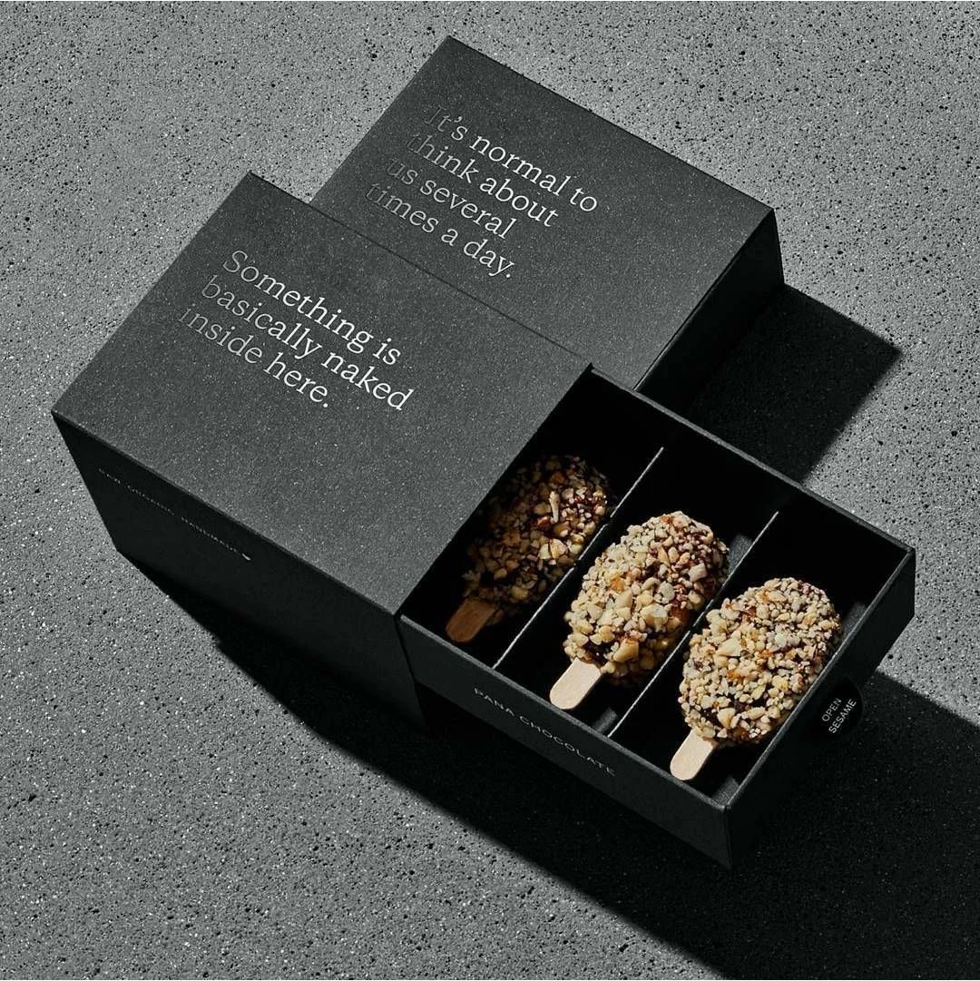 premium black cardboard food boxes