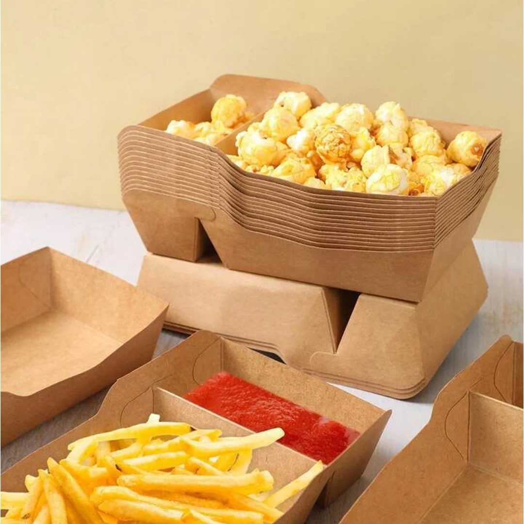 Kraft Paper Food Trays - Image 6