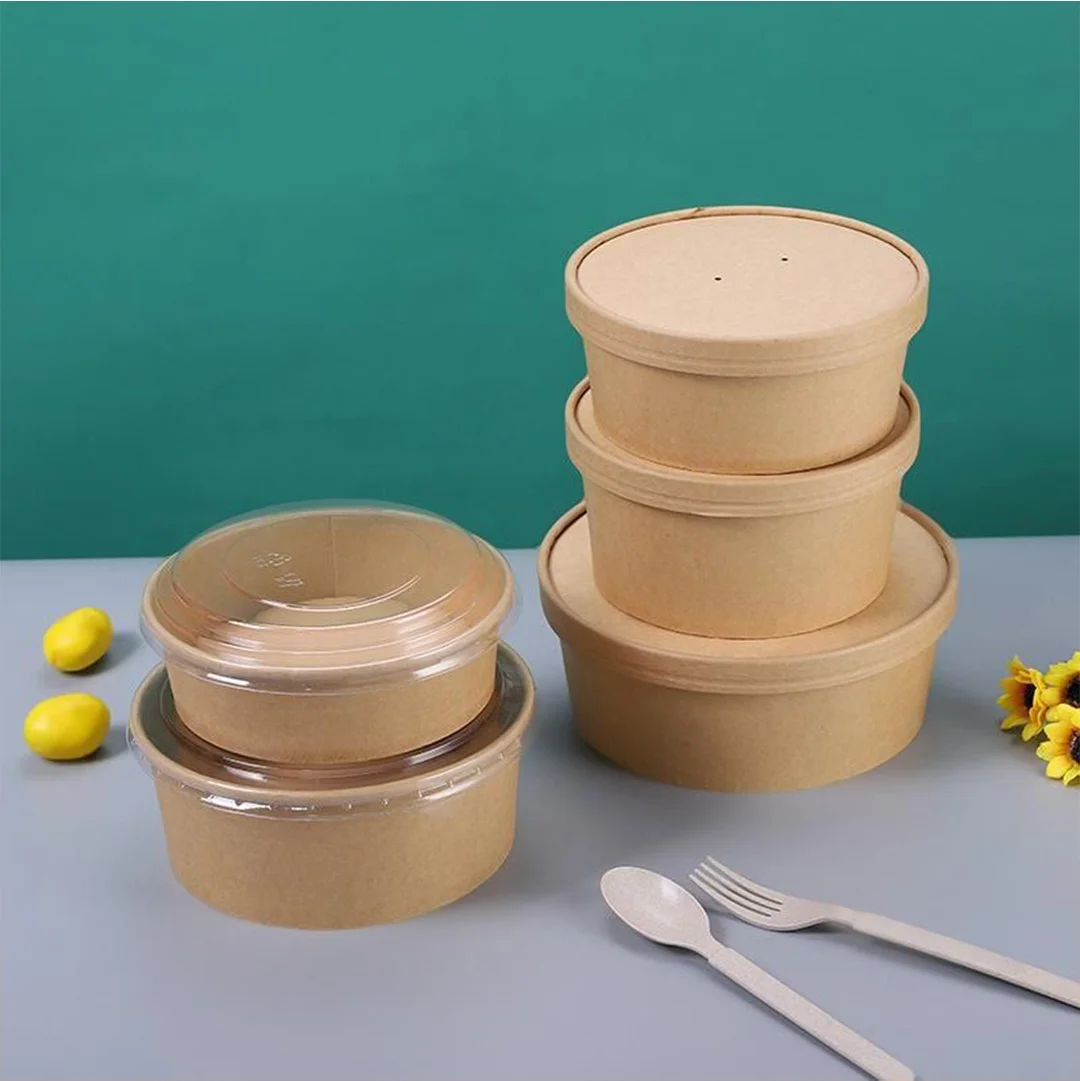 round kraft boxes with lids
